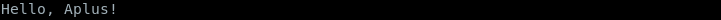 Aplus CLI - Run a Hello Command