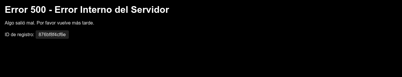 Aplus Debug - Exception Handler in Production with Spanish language